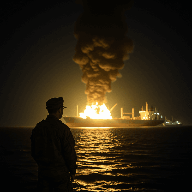美軍連夜空襲伊朗荷莫茲海峽油輪爆炸加劇區域緊張與能源市場震盪